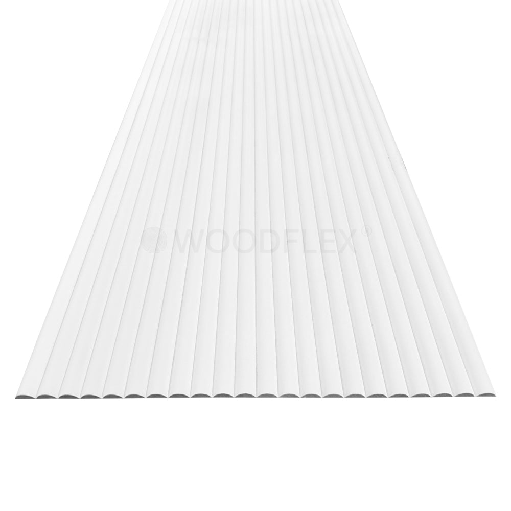 WOODFLEX WHITE PRIMED FLEXIBLE UNDERBENCH - HALF ROUND 27 - 900mm X 600mm