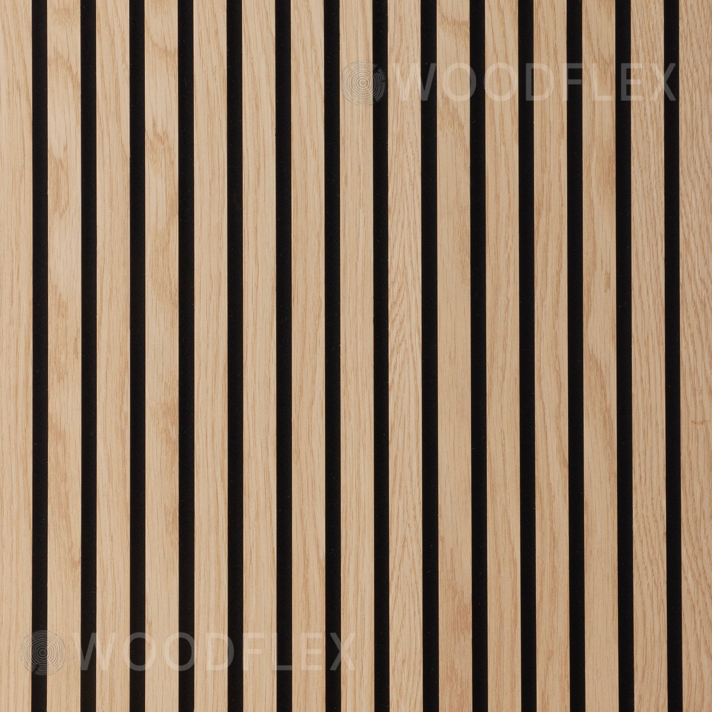 WOODFLEX Flexible Acoustic Wood Slat Wall Panel, Oak Veneer - 2700mm x 600mm