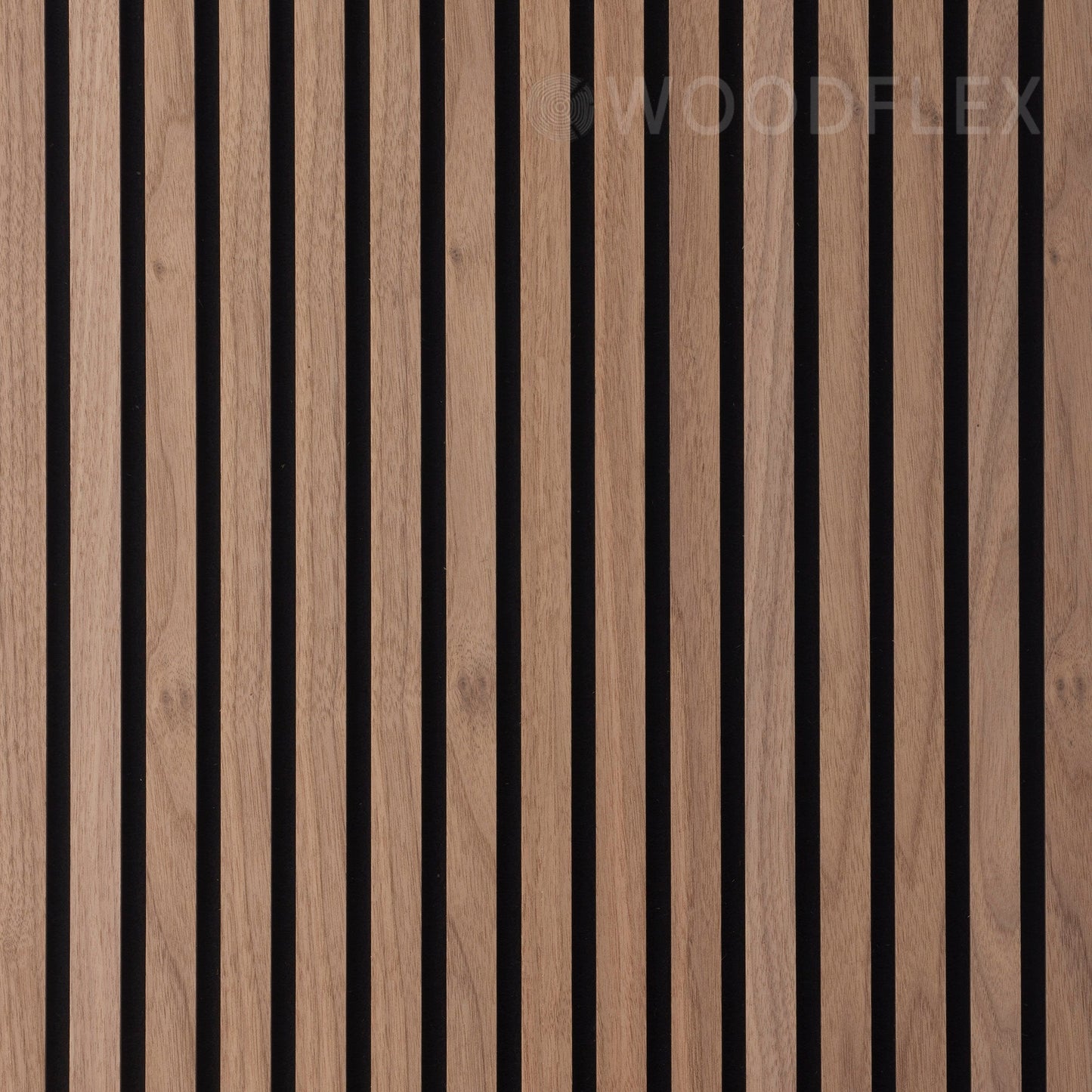 WOODFLEX Flexible Acoustic Wood Slat Wall Panel, Walnut Veneer - 2700mm x 600mm