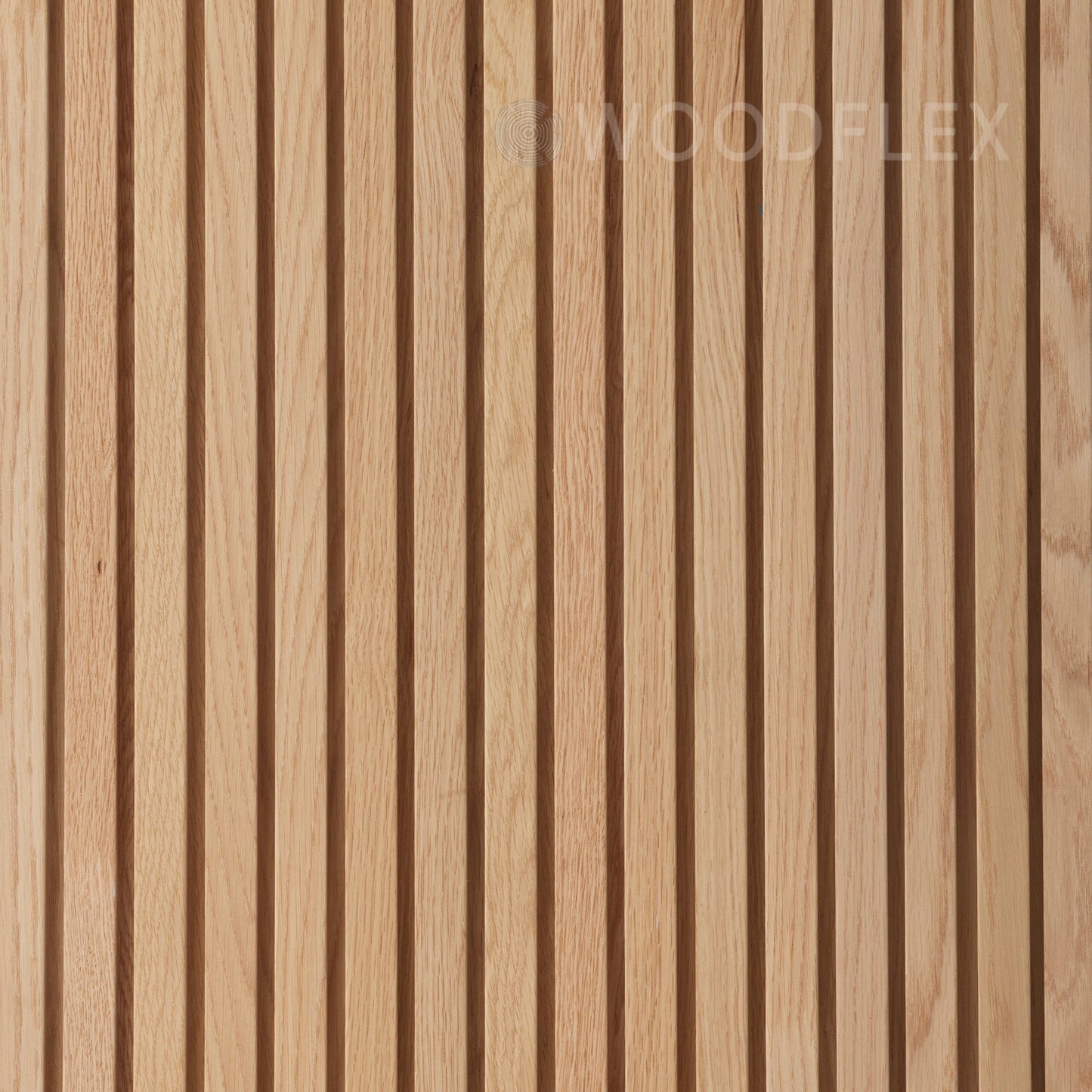 WOODFLEX Z-Style Acoustic Wood Slat Panel - 3 Sided Full Wrap Oak Veneer - 2700mm x 600mm