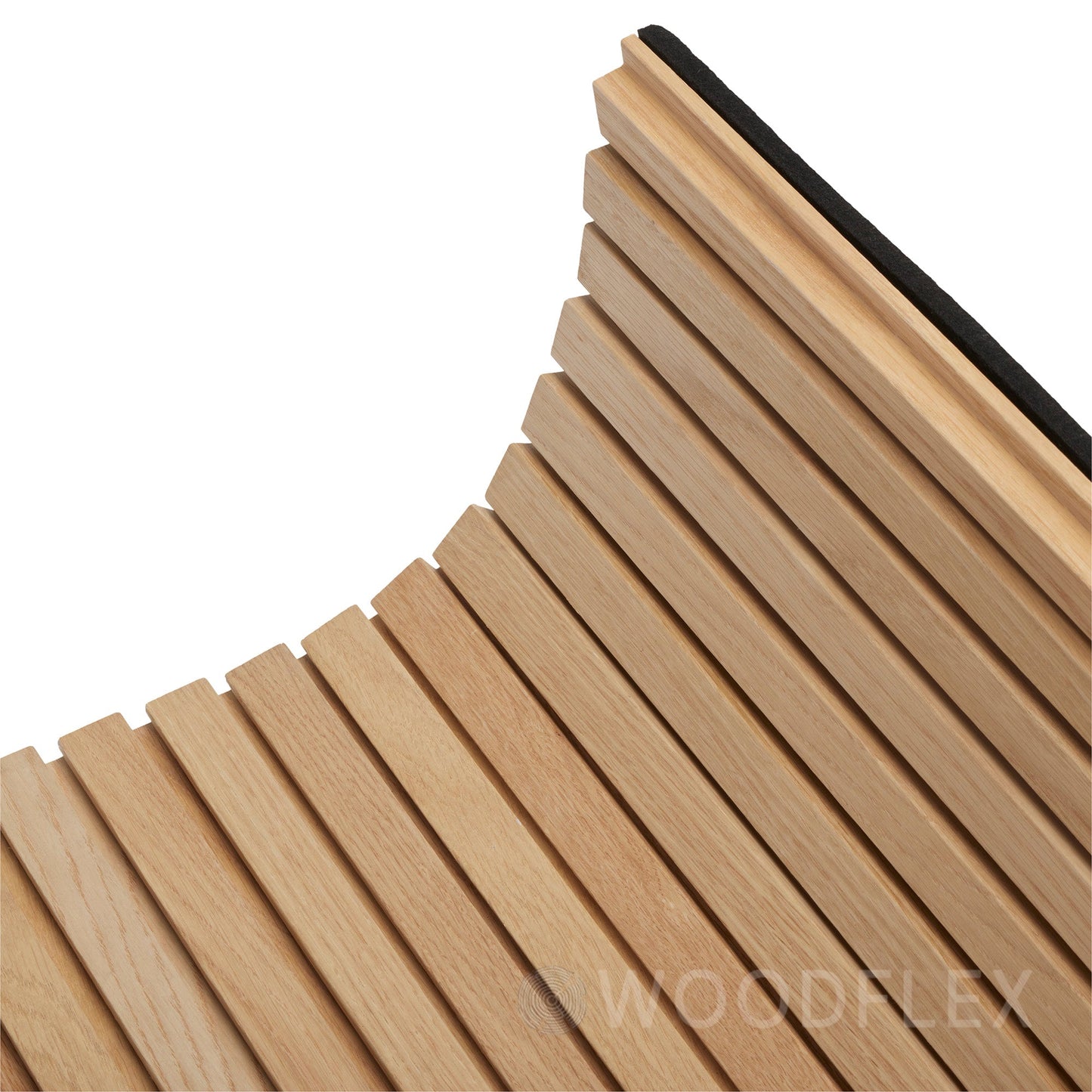 WOODFLEX Z-Style Acoustic Wood Slat Panel - 3 Sided Full Wrap Oak Veneer - 2700mm x 600mm