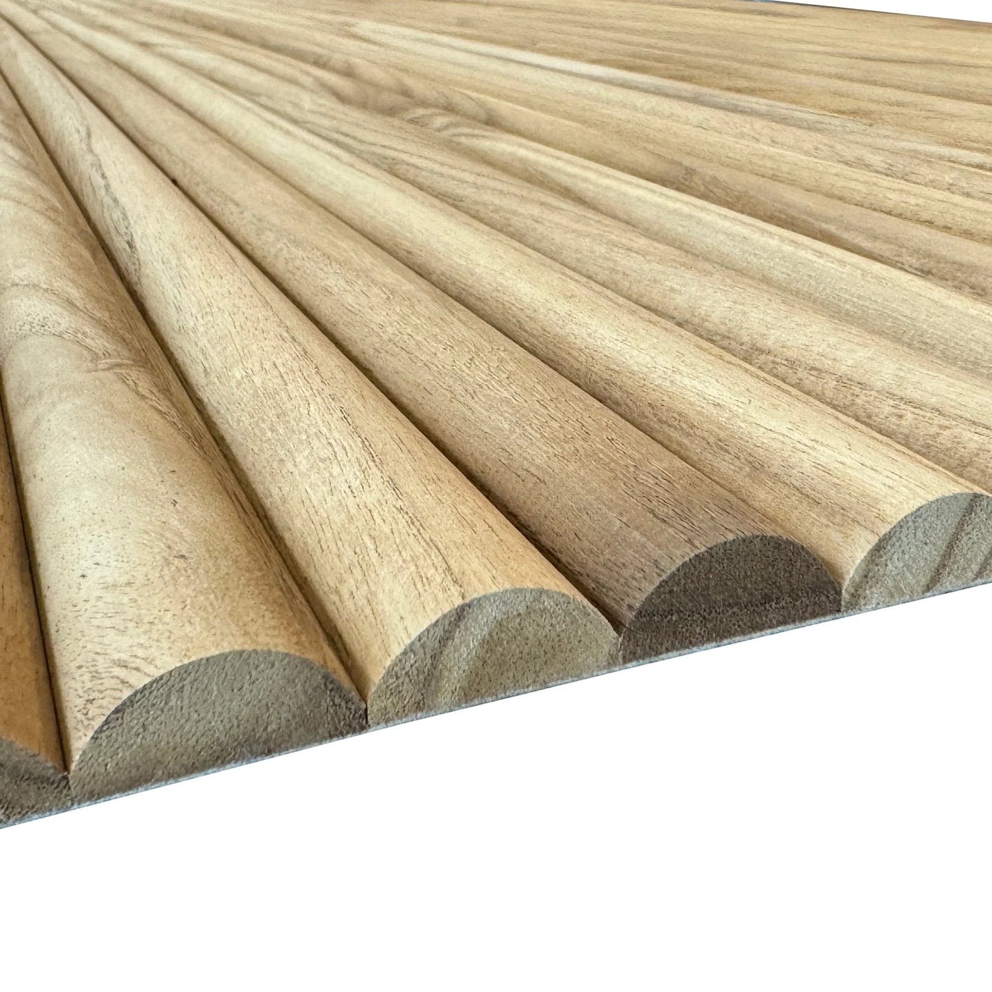 WOODFLEX Flexible Wooden Slat Wall Panel - Paulownia Wood - Half Round SAMPLE