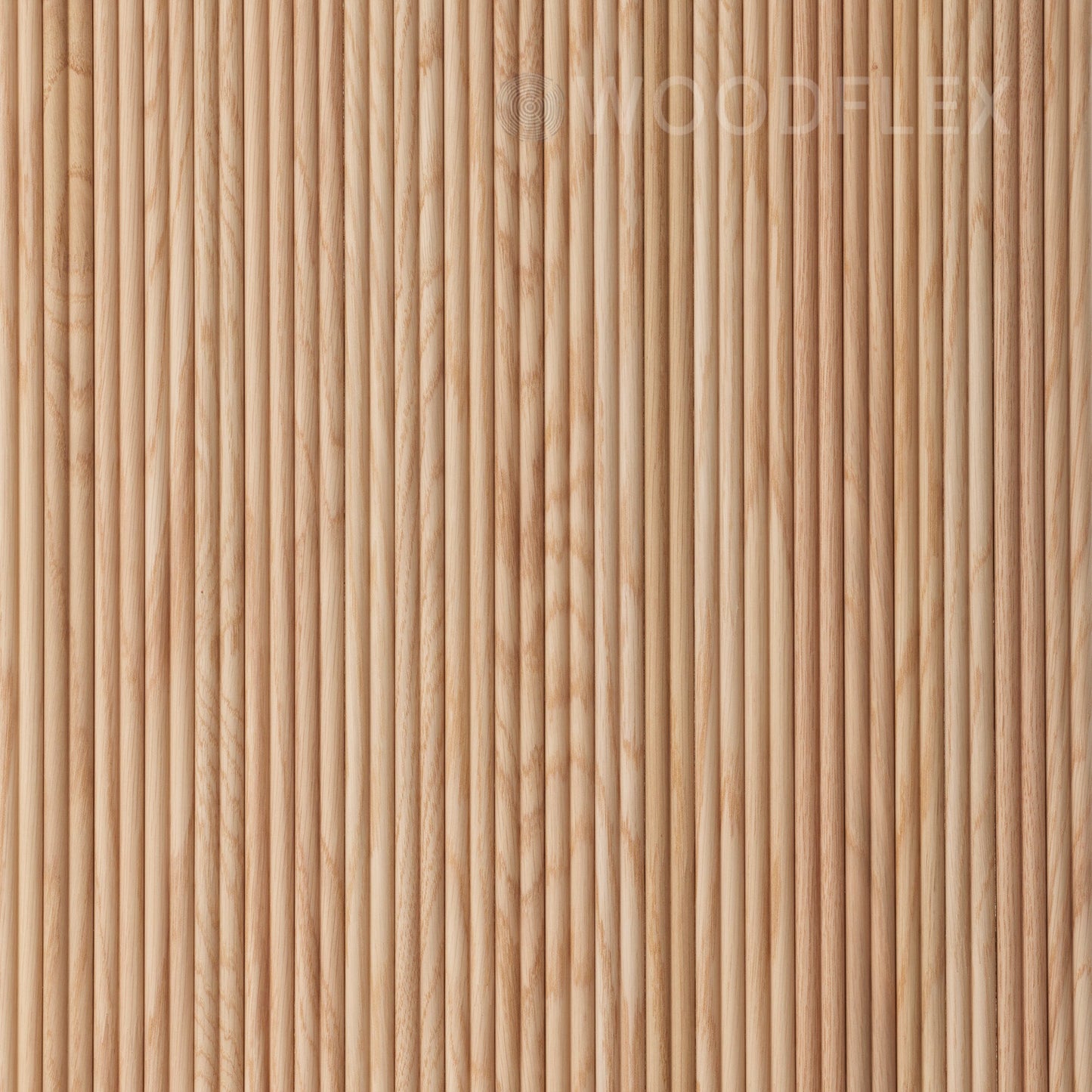 WOODFLEX Flexible Wooden Slat Wall Panel - Oak Veneer - 2700mm x 600mm - Slats