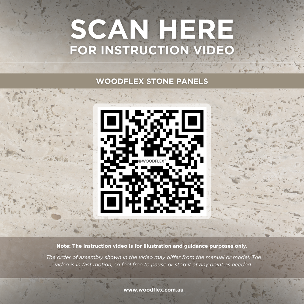 WOODFLEX FLEXIBLE SOFT STONE PANEL - TRAVERTINE - 2700 x 600mm