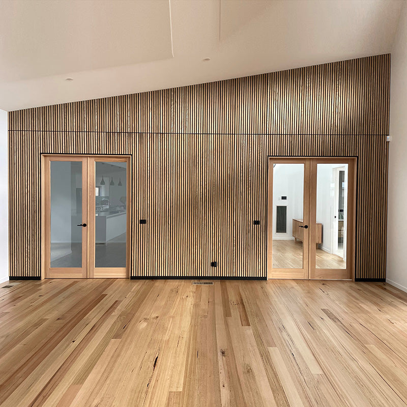 WOODFLEX Flexible Acoustic Wood Slat Wall Panel, Oak Veneer - 2700mm x 600mm