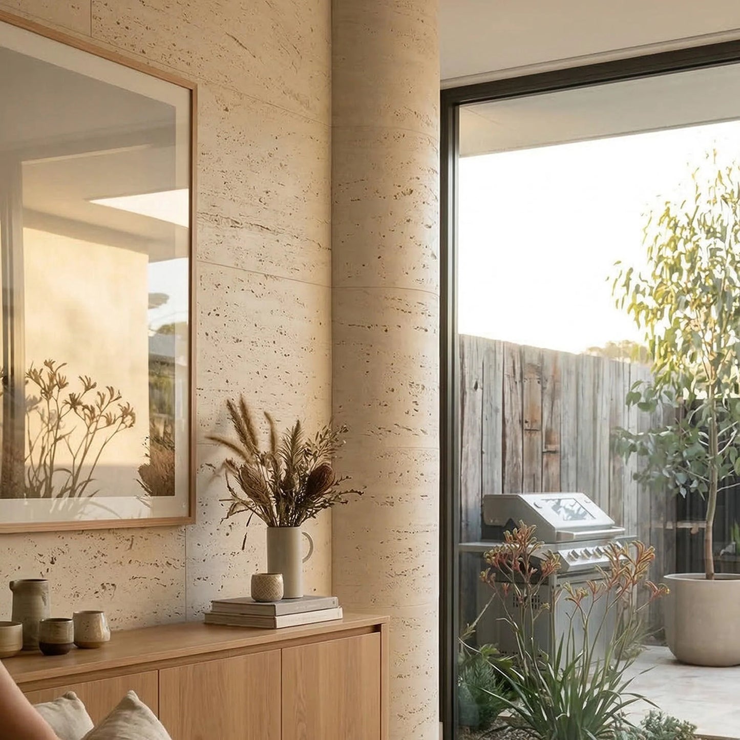WOODFLEX  Flexible SOFT STONE PANEL - TRAVERTINE - 2700 x 600mm