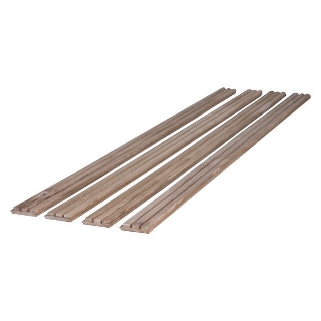 WOODFLEX Outdoor & Indoor Solid Hard Wood Slat Wall & Ceiling Cladding - Oak - 2700mm x 545mm