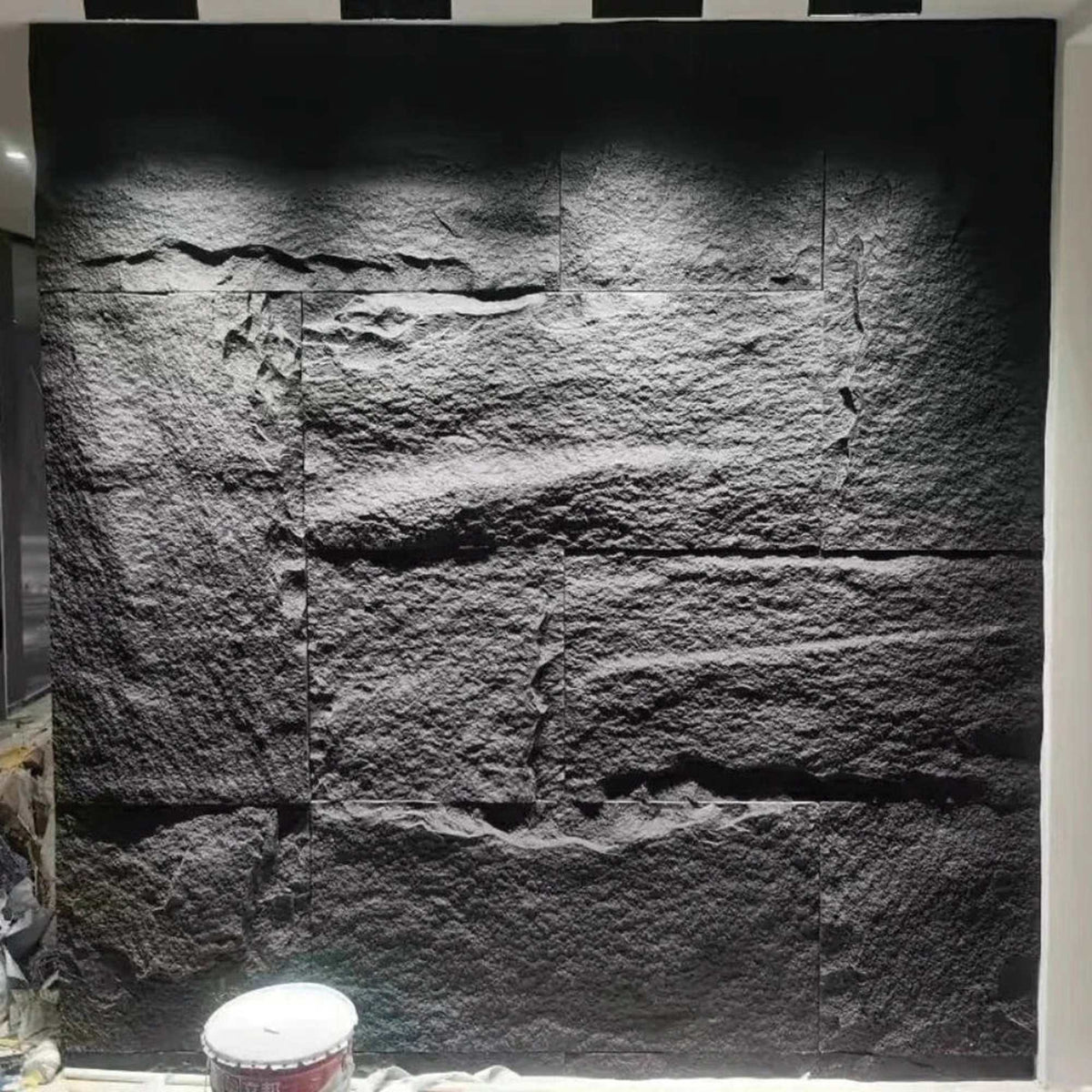 WOODFLEX PU STONE PANEL - STONE SKIN Black - 1200 x 600mm