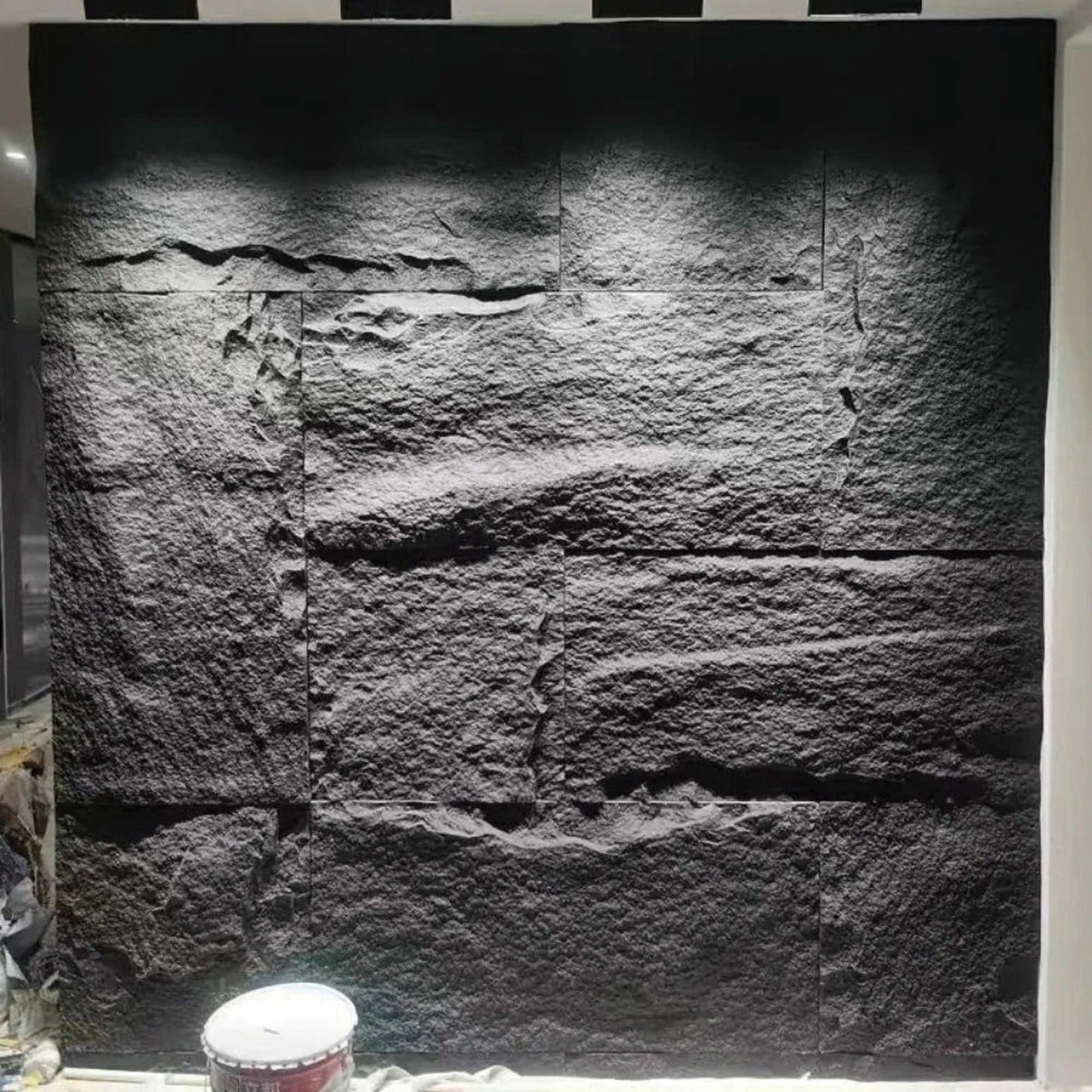 WOODFLEX PU STONE PANEL - STONE SKIN Black - 1200 x 600mm