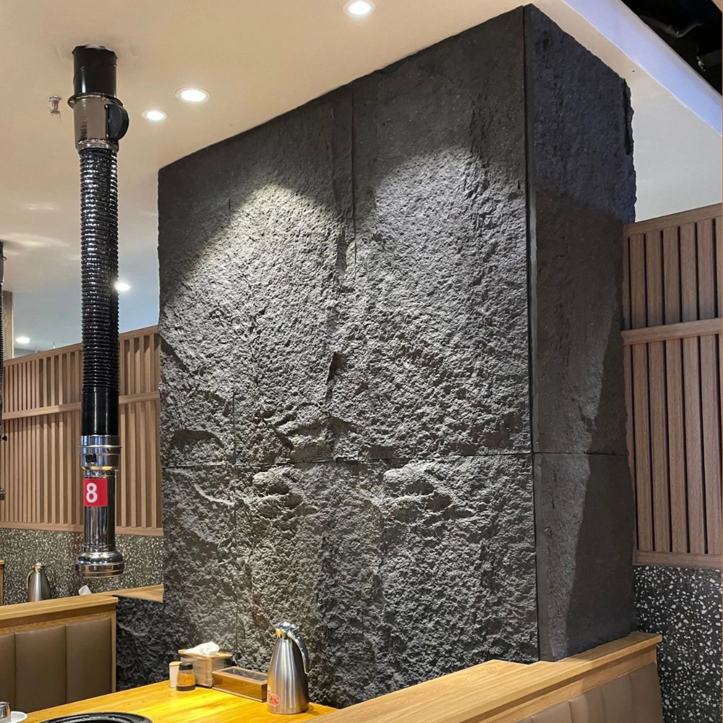 WOODFLEX PU STONE PANEL - STONE SKIN Black - 1200 x 600mm
