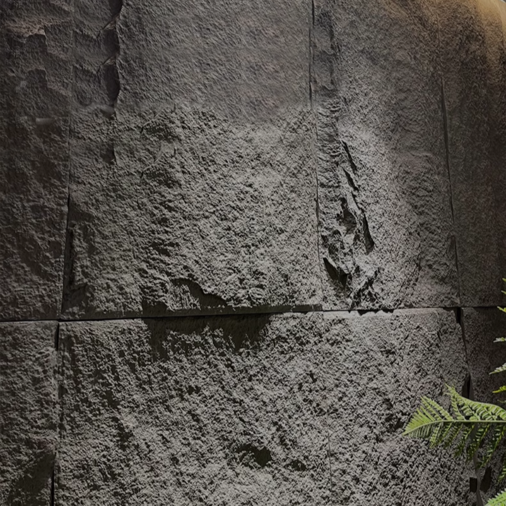 WOODFLEX FLEXIBLE PU STONE PANEL - STONE SKIN Black - 1200 x 600mm