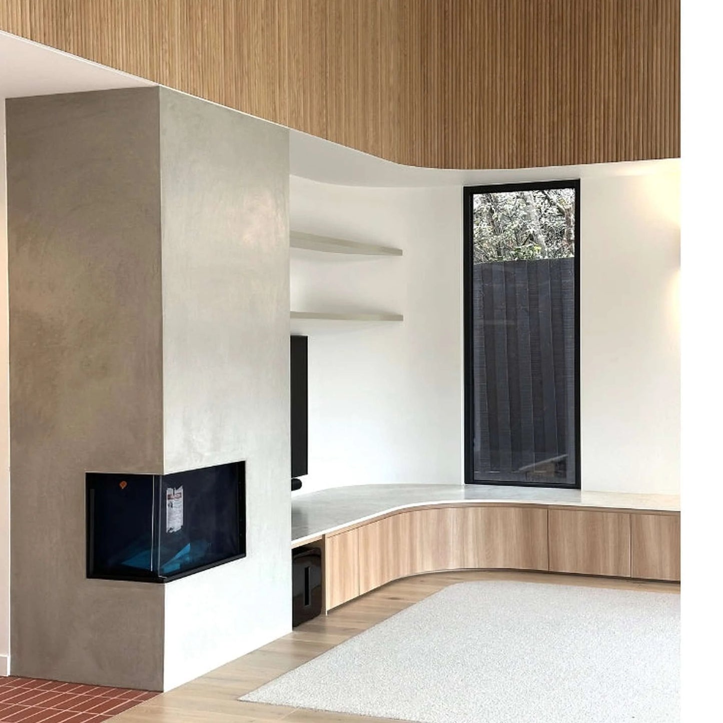 WOODFLEX Flexible Wooden Slat Wall Panel - Oak Veneer - 2700mm x 600mm - Half Round