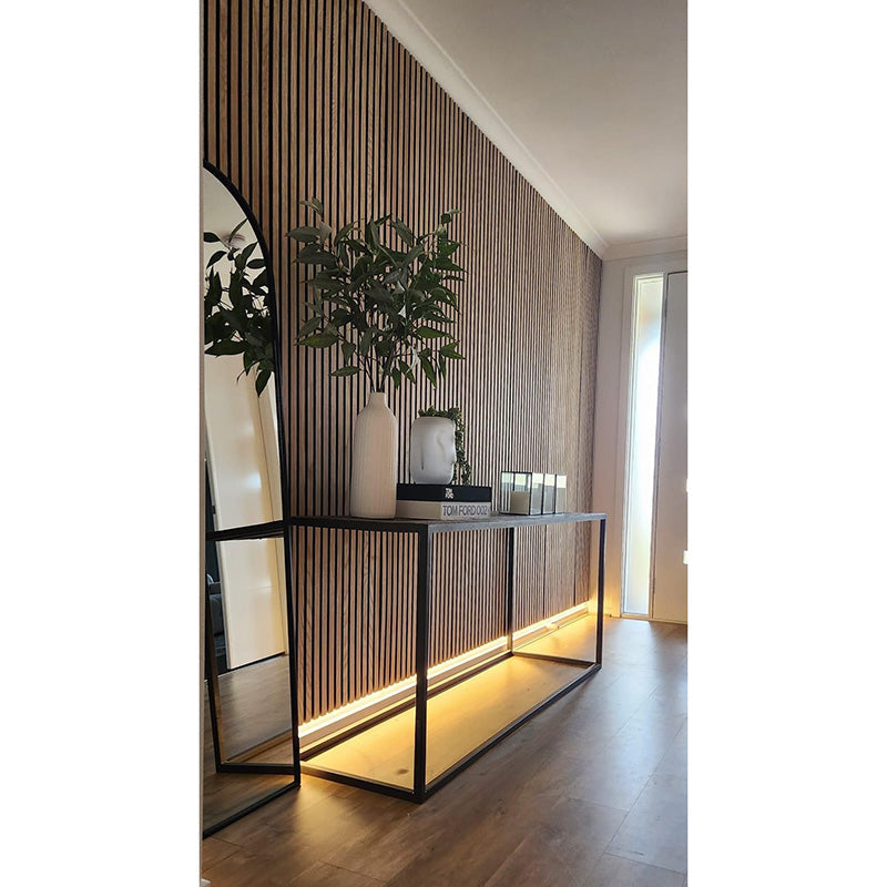 WOODFLEX Flexible Acoustic Wood Slat Wall Panel, Walnut Veneer - 2700mm x 600mm