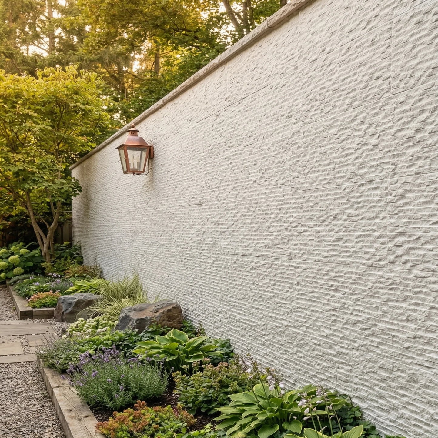 WOODFLEX FLEXIBLE SOFT STONE PANEL - ROUGH LINE White - 1200 x 600mm