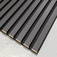 WOODFLEX Flexible Acoustic Wood Slat Wall Panel - Black Coated - 3000mm x 600mm