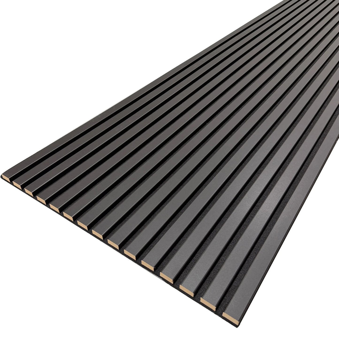 WOODFLEX Flexible Acoustic Wood Slat Wall Panel - Black Coated - 3000mm x 600mm