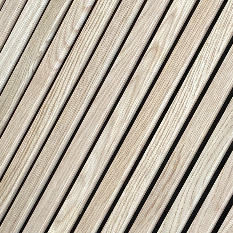 WOODFLEX Flexible Acoustic Wood Slat Panel - 3 Sided Full Wrap Oak Veneer on Black - 2700mm x 600mm