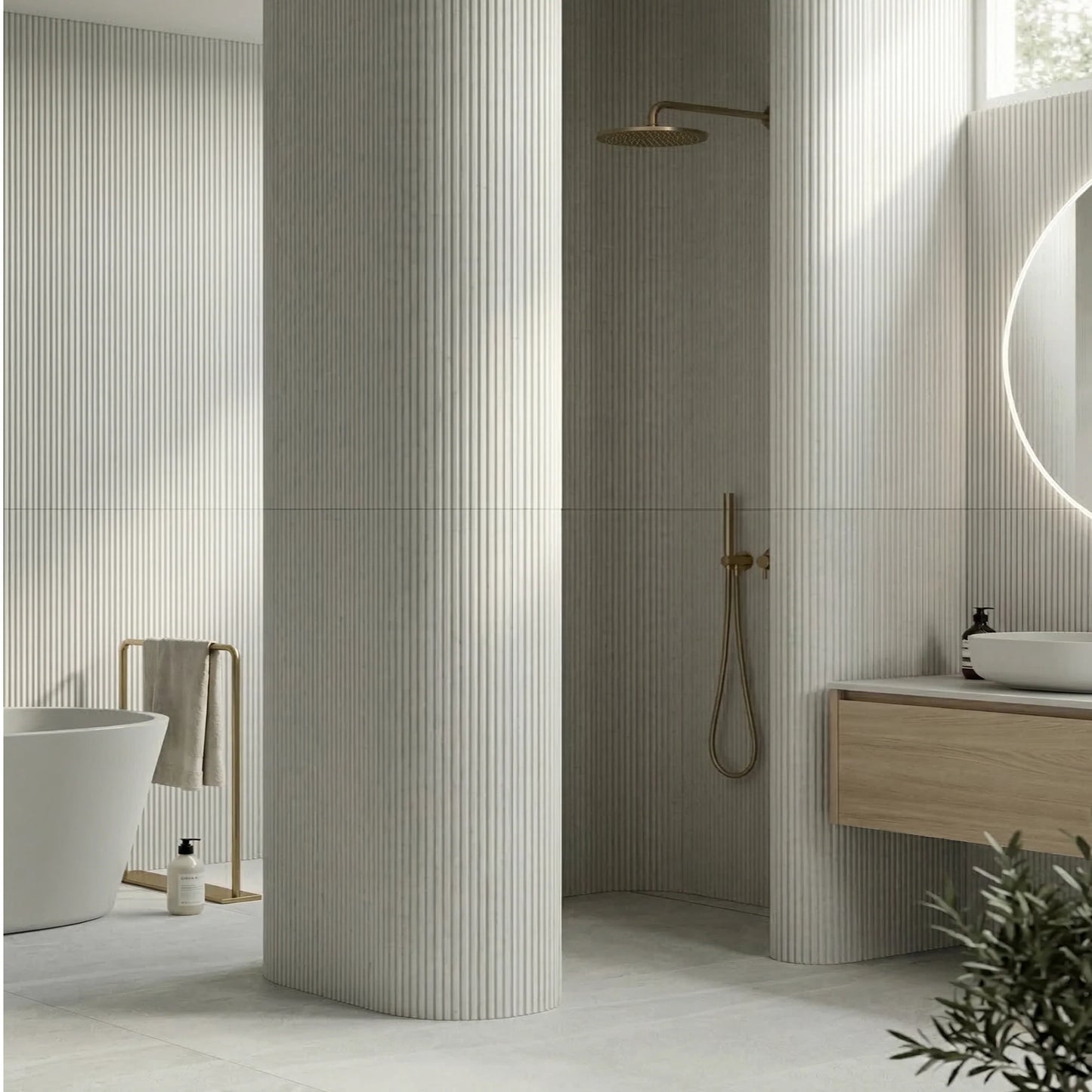 WOODFLEX FLEXIBLE SOFT STONE PANEL - NEW LINE White - 1200 x 600mm