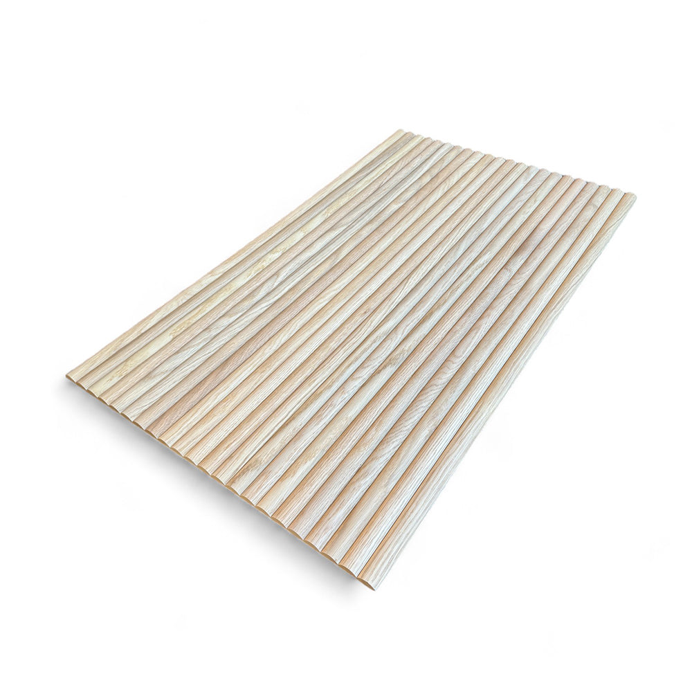 WOODFLEX Flexible Wooden Slat Under Bench Counter Panel - Oak Veneer - 900mm x 600mm - Half Round