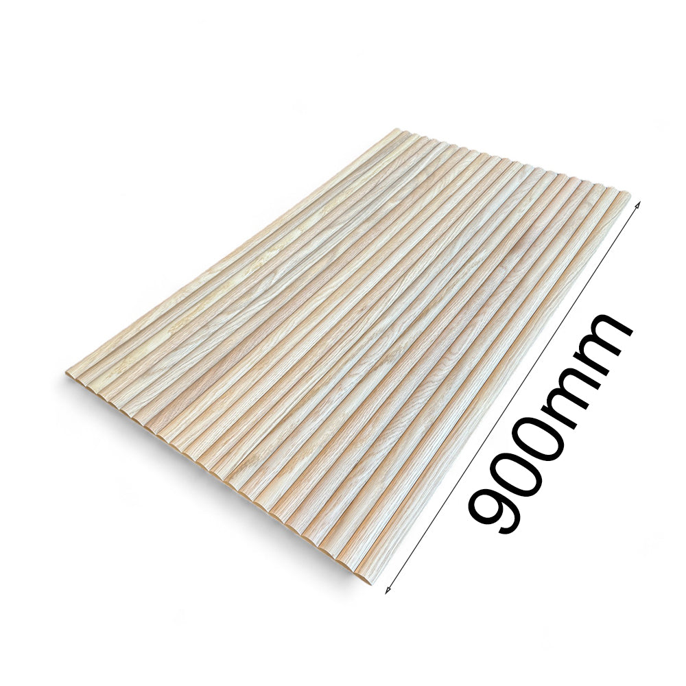 WOODFLEX Flexible Wooden Slat Under Bench Counter Panel - Oak Veneer - 900mm x 600mm - Half Round