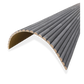 WOODFLEX Flexible Wooden Slat Wall Panel - Black - 2700mm x 600mm - Half Round 27mm