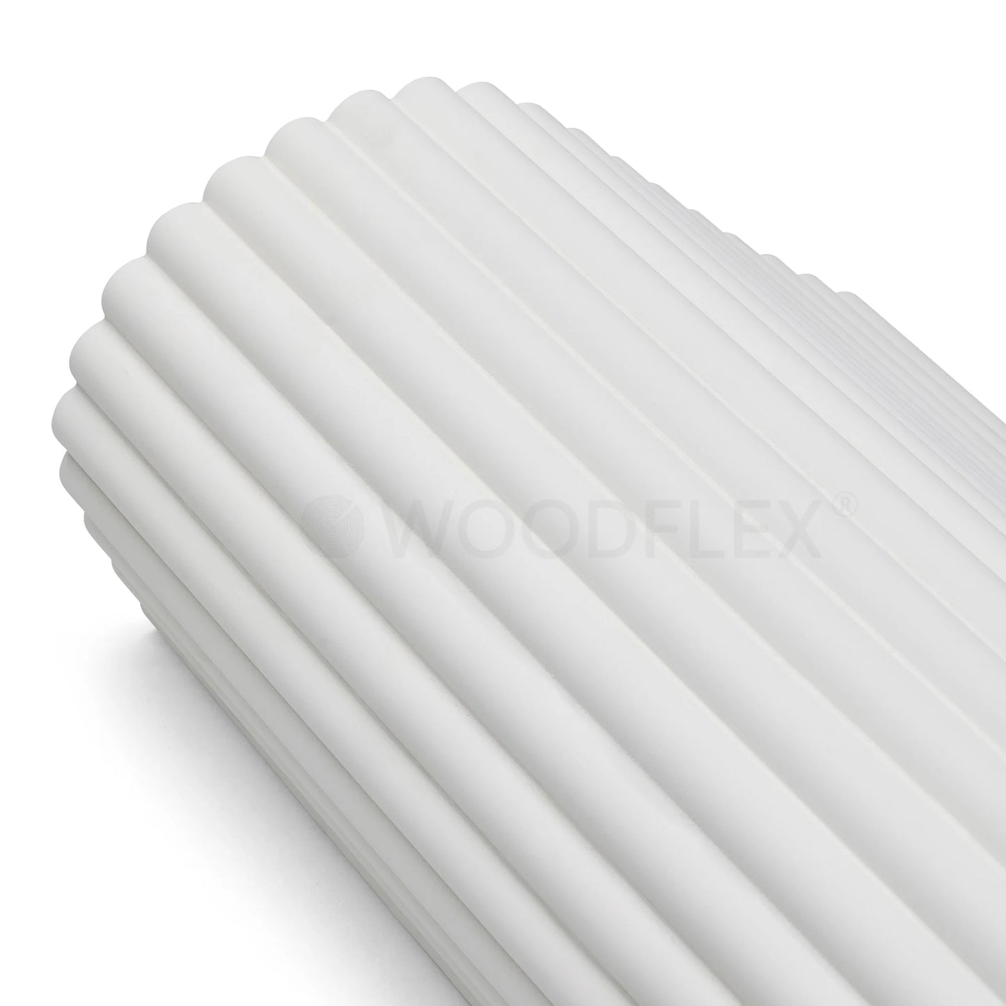 WOODFLEX WHITE PRIMED FLEXIBLE UNDER BENCH - HALF ROUND 27 - 900mm X 600mm
