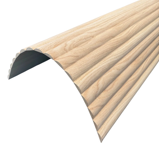 WOODFLEX® FLOW Flexible Wooden Wall Panel - Oak Veneer - 2700mm x 600mm - Half Round 37.5mm