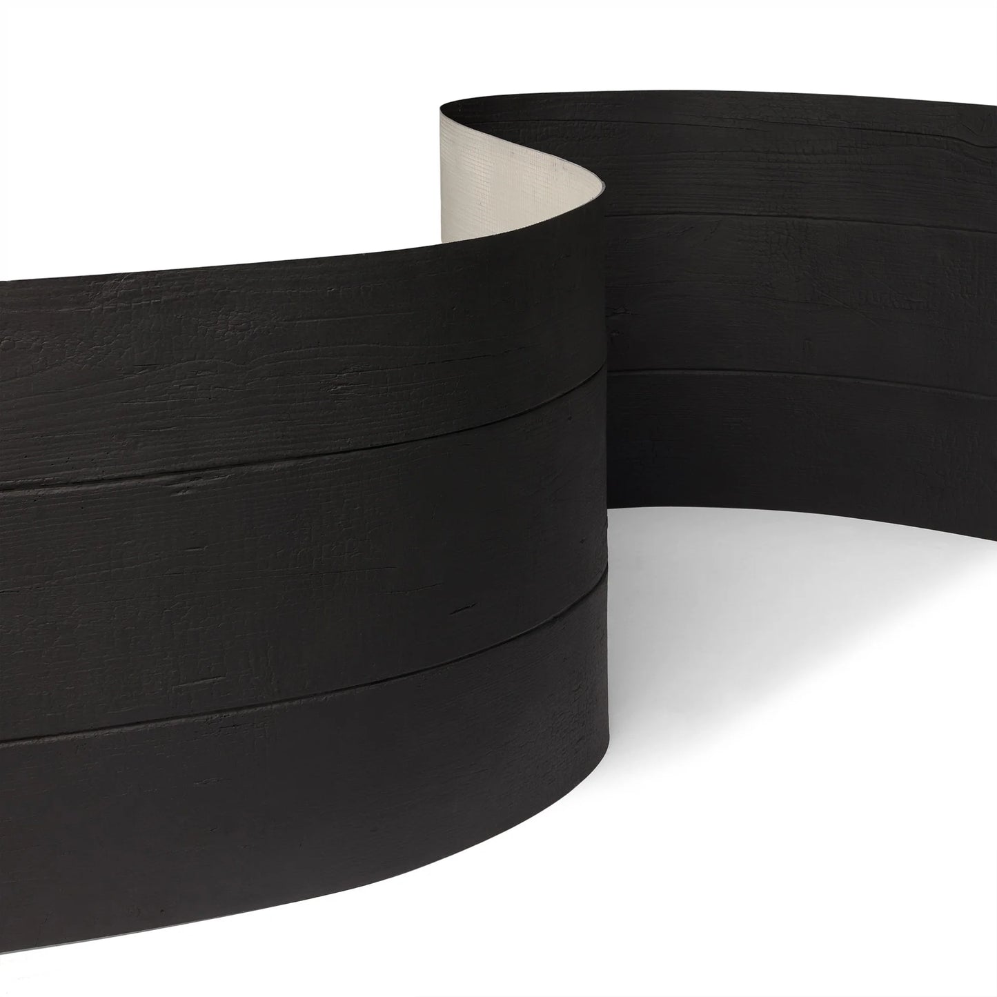 WOODFLEX  Flexible SOFT STONE PANEL - CHARCOAL BURNT WOOD - Black - 2700 x 600mm