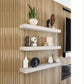 WOODFLEX Outdoor & Indoor Solid Hard Wood Slat Wall Ceiling Pool Fence Cladding - Paulownia - 3000mm x 545mm