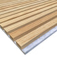 WOODFLEX Flexible Acoustic Wood Slat Panel - 3 Sided Oak Veneer on Light Grey - 2700mm x 600mm