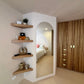 WOODFLEX Flexible Solid Paulownia Wood Slat Wall Panel -  2700mm x 600mm - Half Round