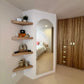 WOODFLEX Flexible Solid Paulownia Wood Slat Wall Panel -  2700mm x 600mm - Half Round