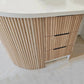 WOODFLEX Flexible Wooden Slat Wall Panel - Oak Veneer - 2700mm x 600mm - Half Round