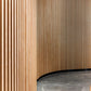 WOODFLEX Flexible Acoustic Battened Wood Slat Panel - 3 Sided Full Wrap Oak Veneer - 2700mm x 600mm