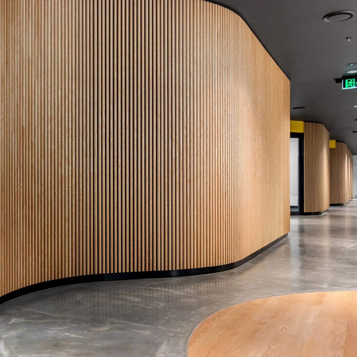 WOODFLEX Flexible Acoustic Battened Wood Slat Panel - 3 Sided Full Wrap Oak Veneer - 2700mm x 600mm