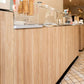 WOODFLEX Flexible Wooden Slat Wall Panel - Oak Veneer - 2700mm x 600mm - Mini Half Round