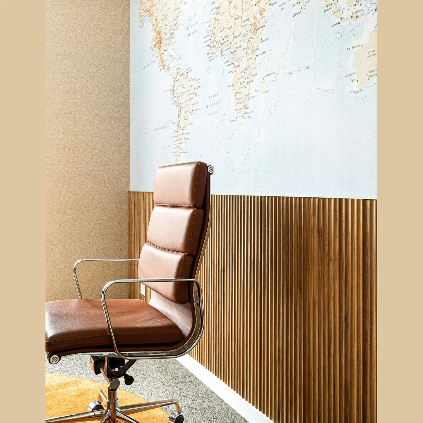 WOODFLEX Flexible Solid Paulownia Wood Slat Wall Panel - 2700mm x 600mm - Wave