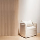 WOODFLEX Flexible Wooden Slat Wall Panel - Oak Veneer - 3000mm x 600mm - Half Round