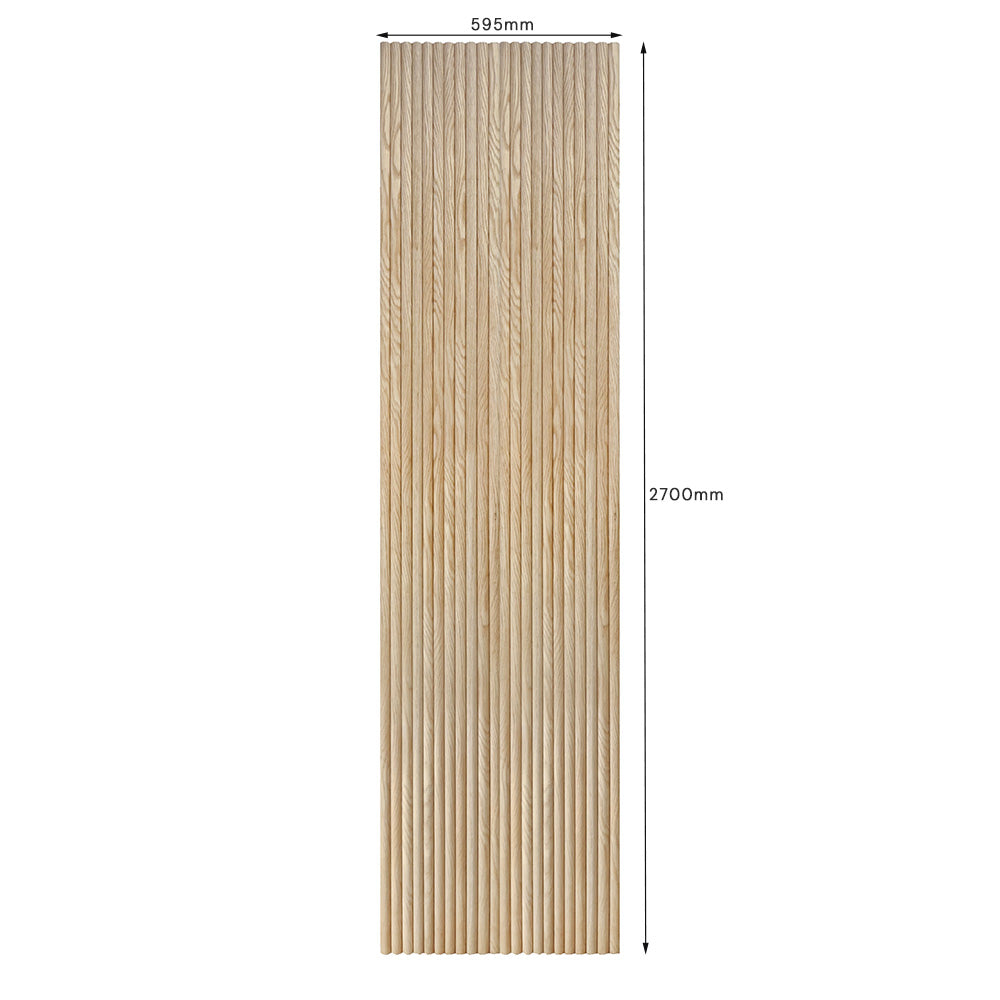 WOODFLEX Flexible Wooden Slat Wall Panel - Oak Veneer - 2700mm x 600mm - Half Round