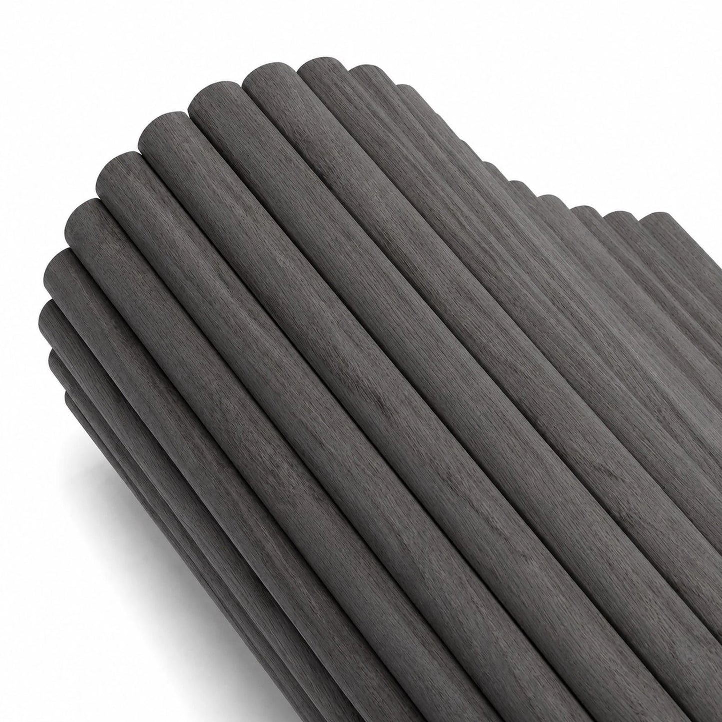 WOODFLEX Flexible Wooden Slat Wall Panel - Black - 2700mm x 600mm - Half Round 27mm