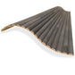 WOODFLEX Flexible Wooden Slat Wall Panel - Black Oak - 2700mm x 600mm - Half Round 37mm