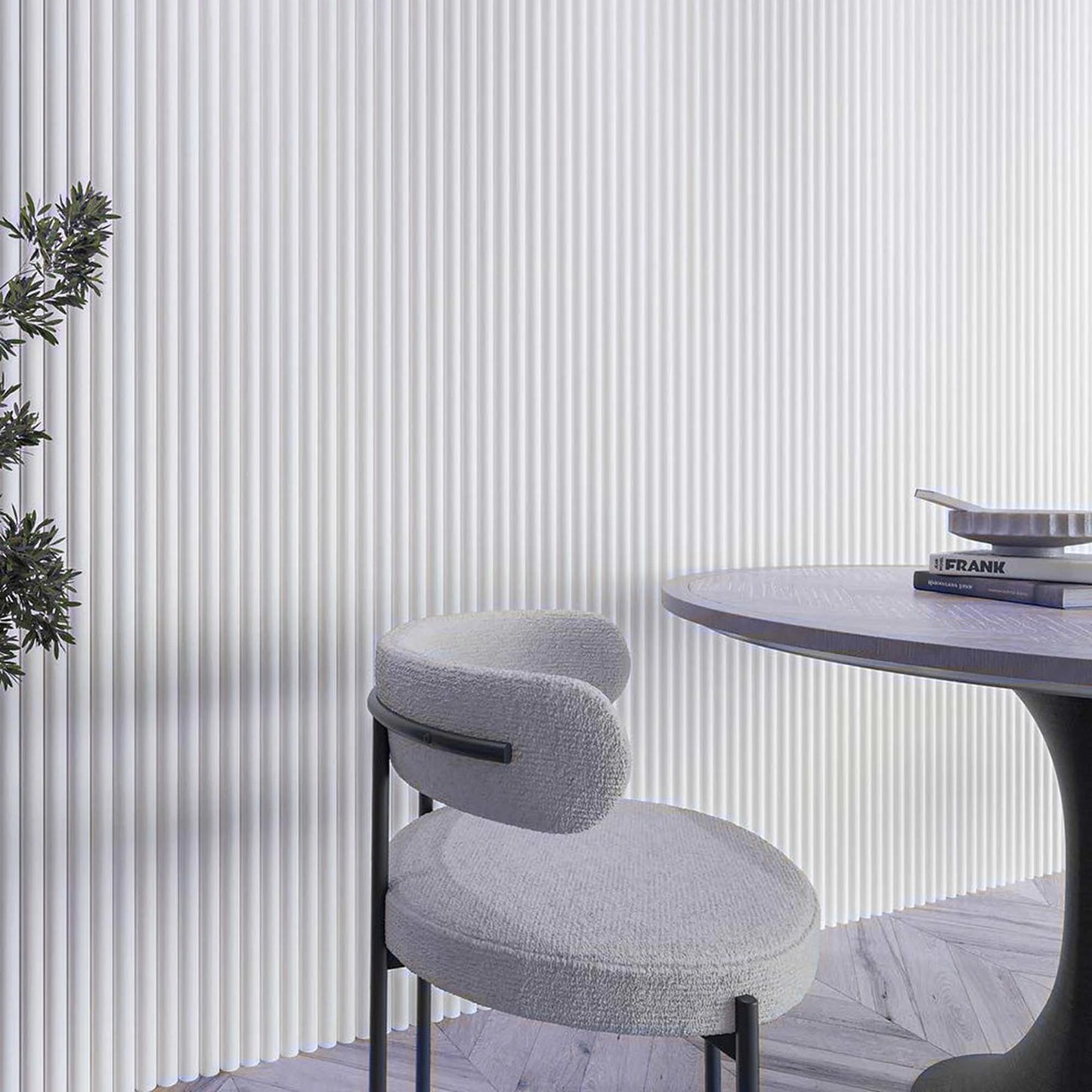 WOODFLEX WHITE PRIMED FLEXIBLE - HALF ROUND 27 - 2700mm X 600mm