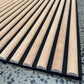WOODFLEX Flexible Acoustic Slat Wall Panel - Half Round Oak Veneer - 2700mm x 600mm