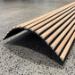 WOODFLEX Flexible Acoustic Slat Wall Panel - Half Round Oak Veneer - 2700mm x 600mm