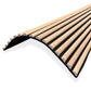 WOODFLEX Flexible Acoustic Slat Wall Panel - Half Round Oak Veneer - 2700mm x 600mm