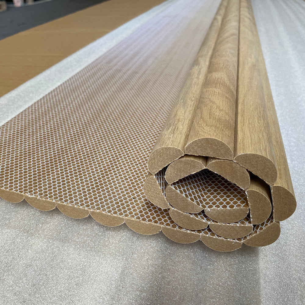 WOODFLEX Flexible Wooden Slat Wall Panel - Oak Veneer - 2700mm x 600mm - Slats