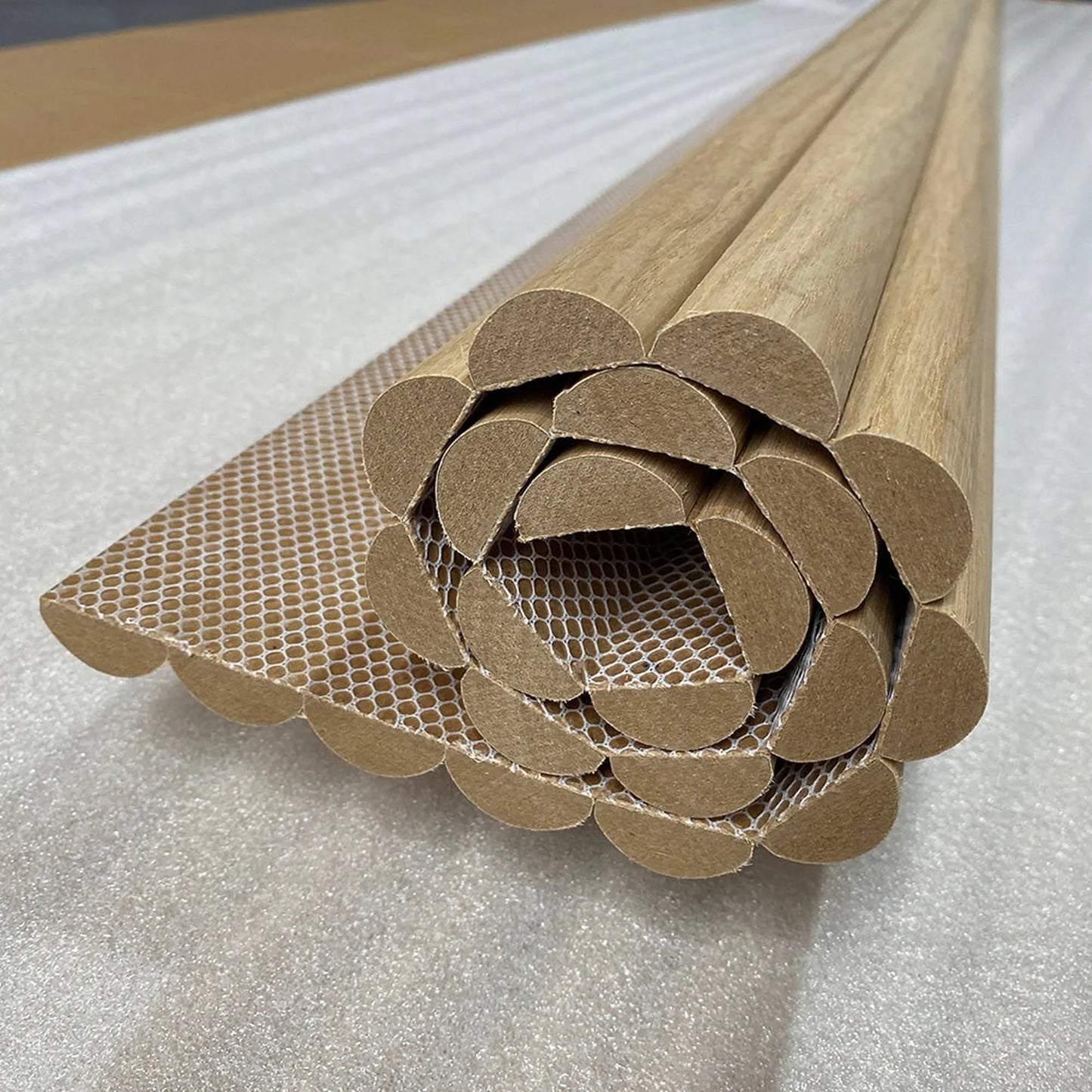 WOODFLEX Flexible Wooden Slat Wall Panel - Oak Veneer - 2700mm x 600mm - Trapezium