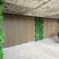 WOODFLEX Flexible Outdoor Hard Wood Batten Pool Fence Cladding - Oak & Black - 2400mm x 600mm