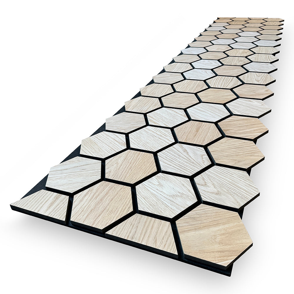 Hexagon WOODFLEX Acoustic Wood Wall Panels - SAMPLE