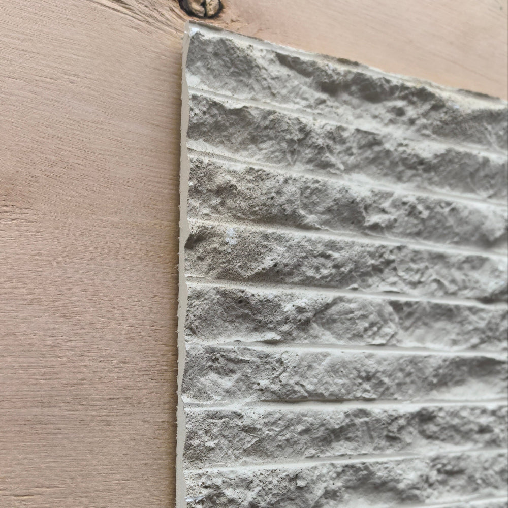 WOODFLEX FLEXIBLE SOFT STONE PANEL - ROUGH LINE White - 2700 x 600mm